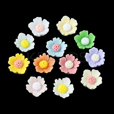 Opaque Resin Cabochons RESI-E039-03-1