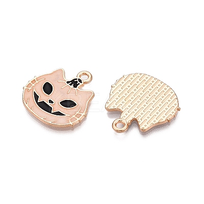 Halloween Theme Rack Plating Luminous Alloy Enamel Pendants ENAM-N056-239G-1