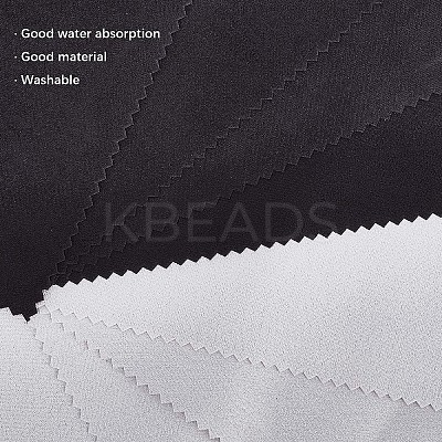 8 Sheets 2 Colors Square Velvet Glasses Cleaning Cloth AJEW-GF0007-14-1