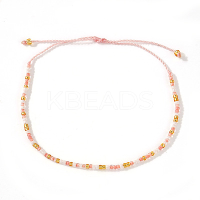 Glass Seed Bead Braided Bead Bracelets XN3042-13-1