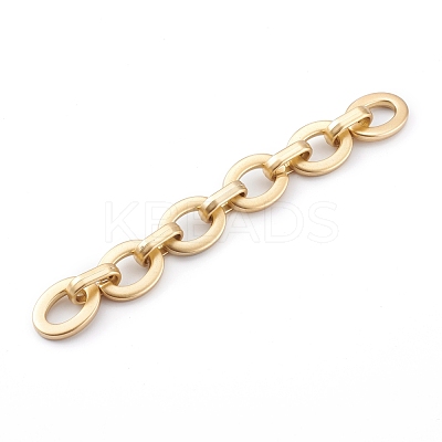 Opaque Spray Painted Acrylic Linking Cable Chains AJEW-JB00914-01-1