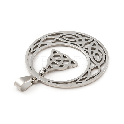 Non-Tarnish 201 Stainless Steel Pendants STAS-D190-15P-1