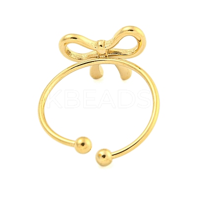 Ion Plating(IP) 304 Stainless Steel Open Cuff Rings for Women LS-RJEW-S409-01G-02-1