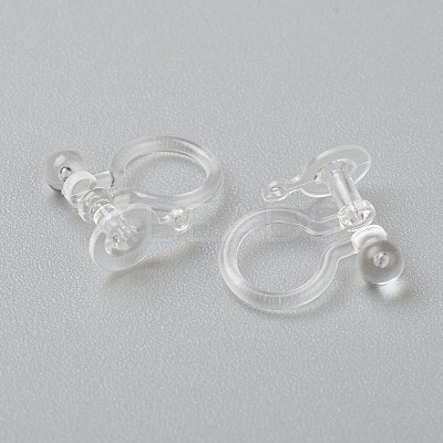 Plastic Clip-on Earring Findings X-KY-P001-08-1