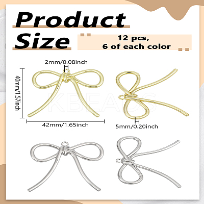12Pcs 2 Colors Alloy Pendants FIND-LP0005-17-1