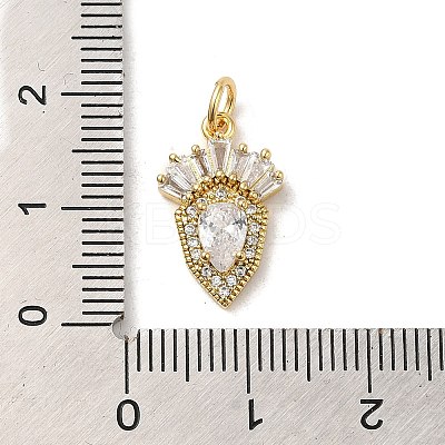 Rack Plating Brass Pave Cubic Zirconia Pendants KK-Q795-10G-1