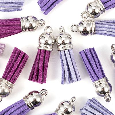 60Pcs 4 Colors Faux Suede Tassel Pendant Decorations FIND-LS0001-04C-1