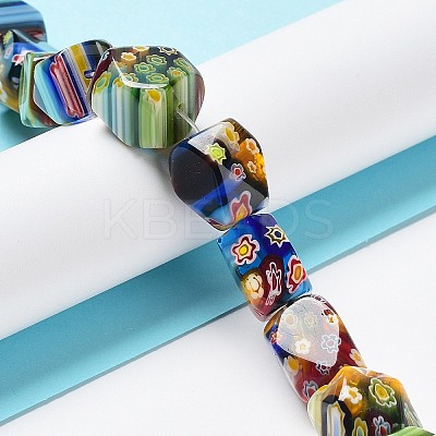Handmade Millefiori Glass Bead Strands LAMP-G099-10-01A-1