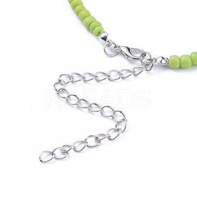 Glass Seed Beaded Necklaces NJEW-JN02691-03-1