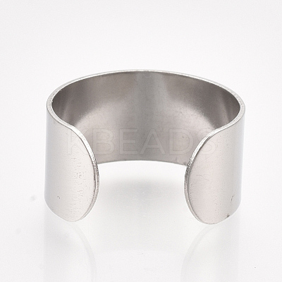 304 Stainless Steel Cuff Rings STAS-T045-22B-P-1