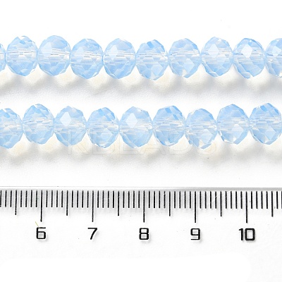 Baking Paint Transparent Glass Beads Strands DGLA-A034-J8MM-D01-1