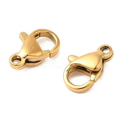 Ion Plating(IP) 304 Stainless Steel Lobster Claw Clasps LS-X-STAS-AB10-G-01-1