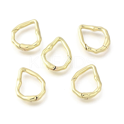 Brass Irregularity Spring Gate Rings KK-U072-43A-G-1