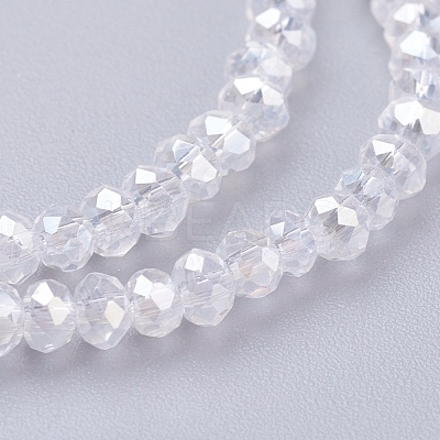 Electroplate Glass Beads Strands EGLA-R048-2mm-01-1
