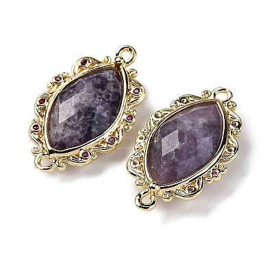 Natural Lepidolite Faceted Horse Eye Links G-B126-02G-14-1