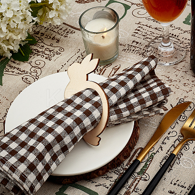 24 Pcs 6 Styles Wood Napkin Rings AJEW-GF0002-75-1