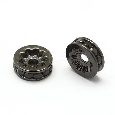 Brass Micro Pave Grade AAA Cubic Zirconia Bead Spacers ZIRC-G100-8mm-61B-NR-1