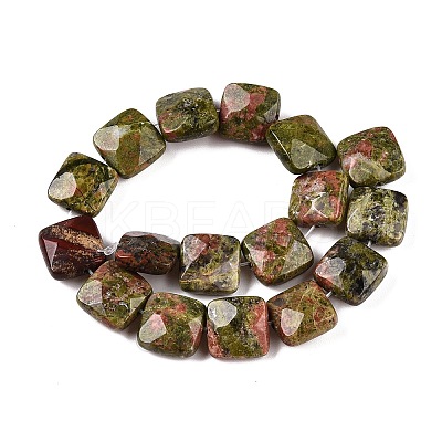 Natural Unakite Beads Strands G-T138-158-1