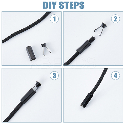 40Pcs 2 Colors Alloy Aglets for Shoelaces FIND-DC0004-99-1