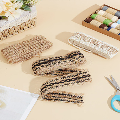 3 Bundles 3 Style Burlap Ribbon OCOR-LP0003-14-1