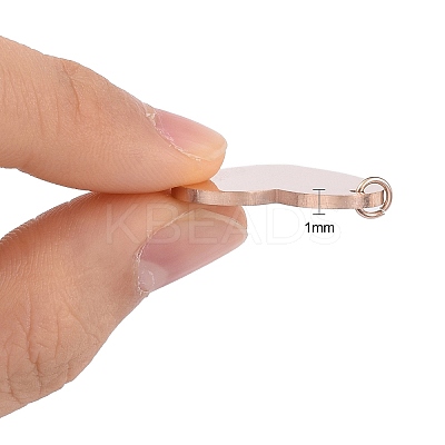 Ion Plating(IP) 304 Stainless Steel Stamping Blank Tag Pendants STAS-I311-26RG-1