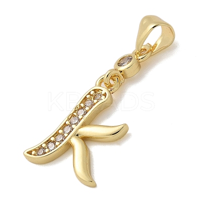 Brass Micro Pave Cubic Zirconia Pendants KK-M319-02G-K-1