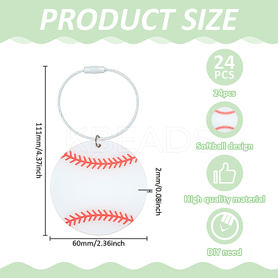 24Pcs Acrylic Pendant Decorations HJEW-ME00023-1