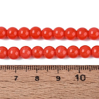Opaque Solid Color Glass Beads Strands GLAA-T032-P6mm-19-1