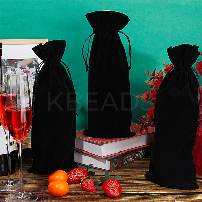 4Pcs Velvet Wine Bottle Packing Pouches ABAG-BBC0001-13D-1