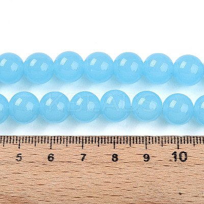 Imitation Jade Glass Beads Strands GLAA-T032-J10mm-04-1