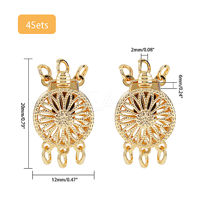 Brass Box Clasps KK-PH0004-65G-1