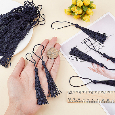 100Pcs Polyester Tassel Big Pendant Decorations FIND-SC0003-36D-1