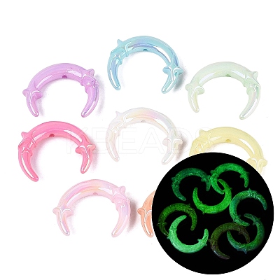 Luminous UV Plating Opaque Acrylic Beads OACR-Q204-32-1