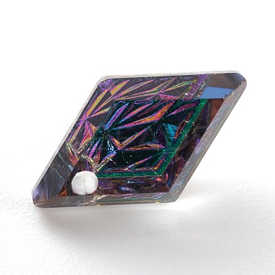 Embossed Glass Rhinestone Pendants GLAA-J101-04A-001VO-1