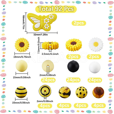 Food Grade Eco-Friendly Silicone Focal Beads SIL-SC0002-78-1