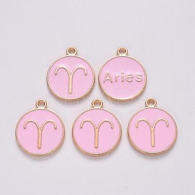 Alloy Enamel Pendants X-ENAM-S124-01B-09A-1