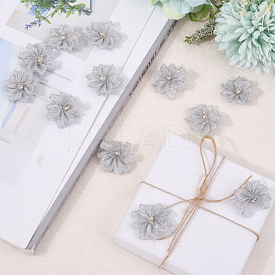 Polyester Rhinestones Flower for Ornament Appliques DIY Wedding FIND-WH20001-76C-1