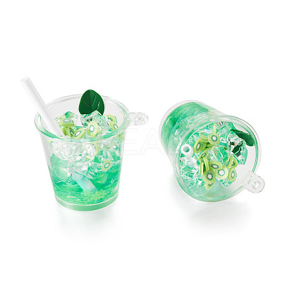 Transparent Resin Big Pendants RESI-TAC0019-04A-1