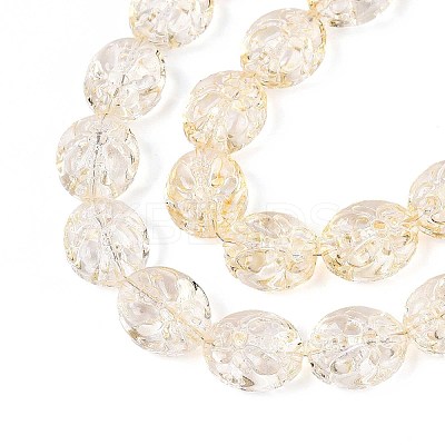 Baking Paint Transparent Glass Beads Strands DGLA-N017-04J-1
