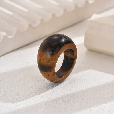 Classic Unisex Natural Tiger Eye Finger Rings ZY5946-2-1