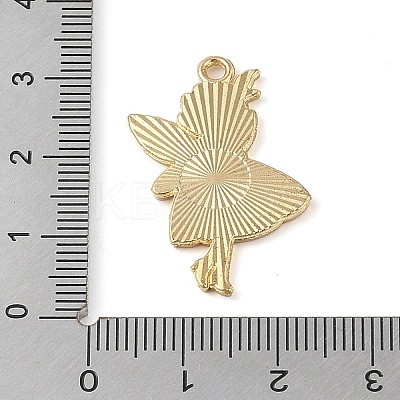 Golden Plated Alloy Eanaml Pendants PALLOY-S184-04G-B-1