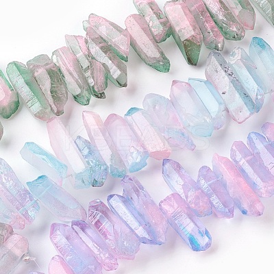 Natural Quartz Crystal Points Beads Strands G-G767-06-1