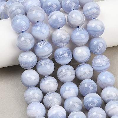 Natural Blue Lace Agate Beads Strands G-D106-A01-14mm-A-1