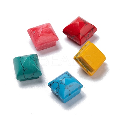 Dyed Synthetic Turquoise Cabochons G-D058-04A-1