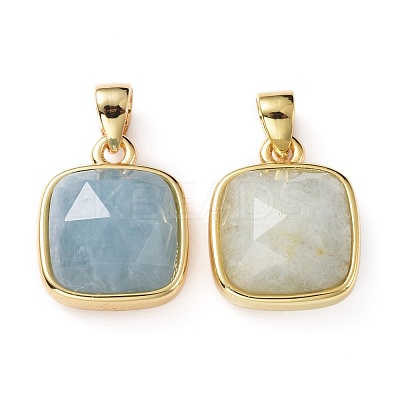 Natural Aquamarine Charms G-L553-58B-G-1