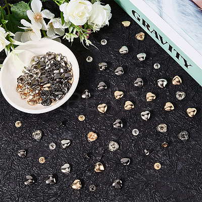 120Bags 3 Colors Iron Semi-Tublar Rivet Studs FIND-GF0008-27C-1