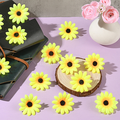 100Pcs Cloth Artificial Sunflower DIY-SP0005-96A-1