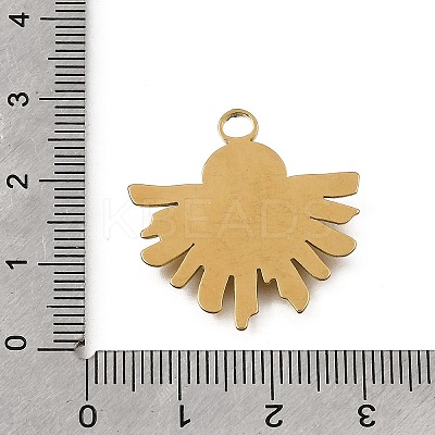 304 Stainless Steel Pendants STAS-N108-104G-04-1