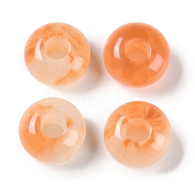 Two Tone Resin European Beads X-RESI-F055-09-1