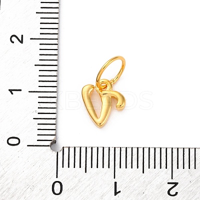 925 Sterling Silver Letter Charms with Jump Rings STER-R008-01G-V-1